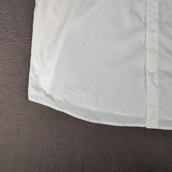 Columbia PFG Long Sleeve Fishing Vented Shirt Mens 2XL Solid White Tamiami - Picture 12 of 15